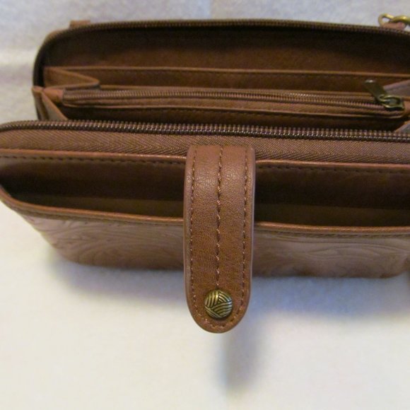 The Sak brown leather style clutch purse. - Picture 6 of 6